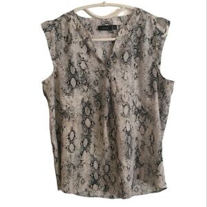 Apt 9 Gray and Black Snakeskin Print Tank Top Size Medium